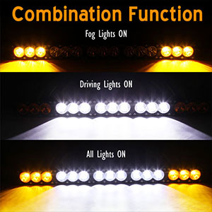 LED Light Bar | Sniper | Single Row Combination Beam Amber and White